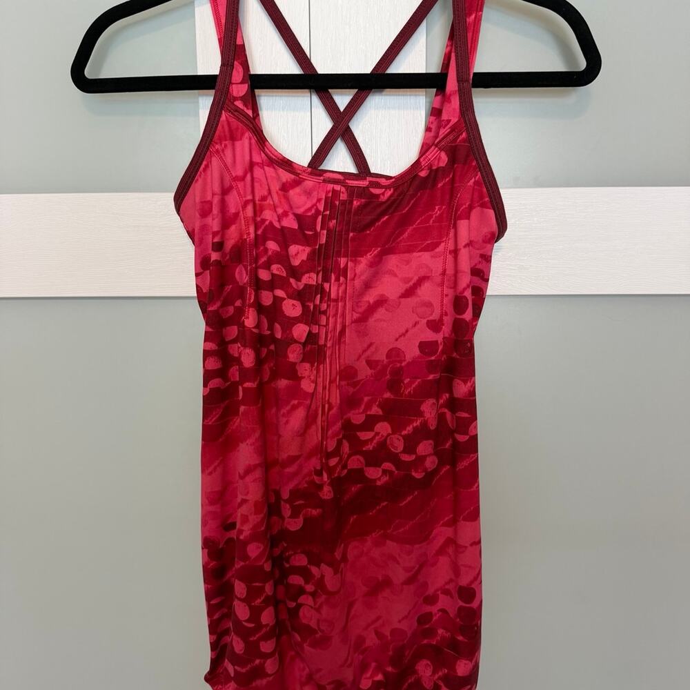 Lole Red Pink Circle Print Tank Top Size S
